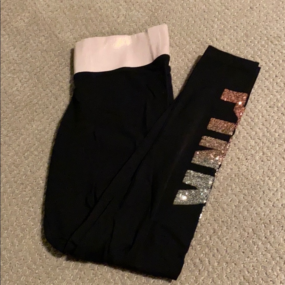 VS Pink Bling Yoga Leggings